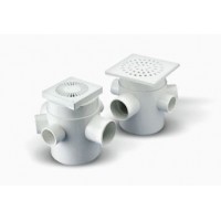 PILETA DE PATIO 5 ENTRADAS TIGRE RAMAT 3.2 DIAMETRO 40MM SALIDA 63 CON REJA PVC 15CM X 15CM